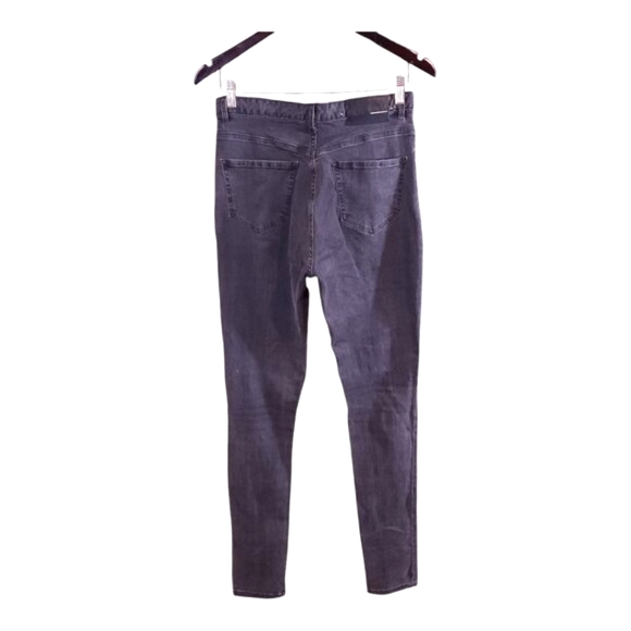 BLK DNM Jeans 8 Essex Grey High Rise Ankle Zip Skinny Jeans Women's 28 Long - Picture 4 of 6